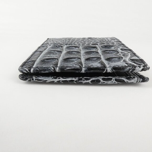 Roger Ximenez Wallet Men's Shadow Gray Mock Croc Genuine Leather Wallet NEW - Picture 3 of 13
